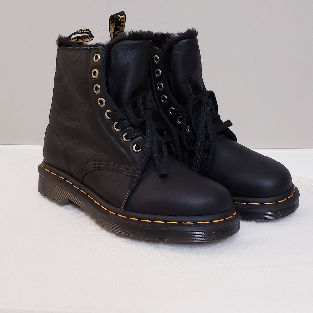 Dr. Marten 1460 Pascal Faux Fur Lined Boots - Picture 1 of 7